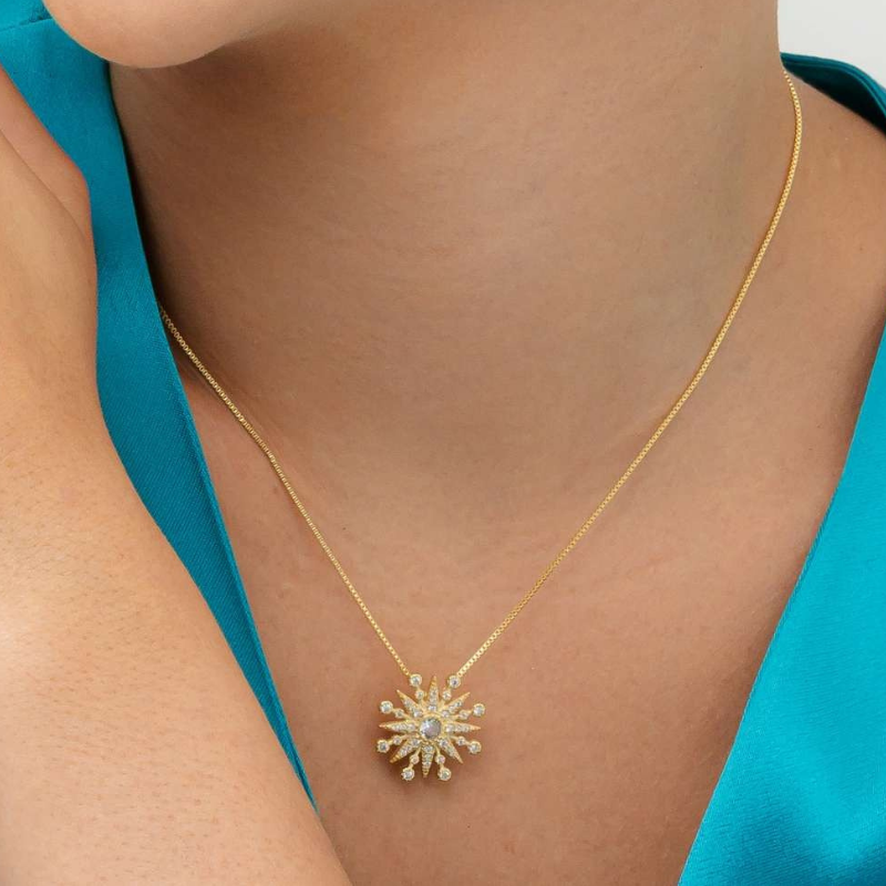 Stary night Necklace in Rhodium