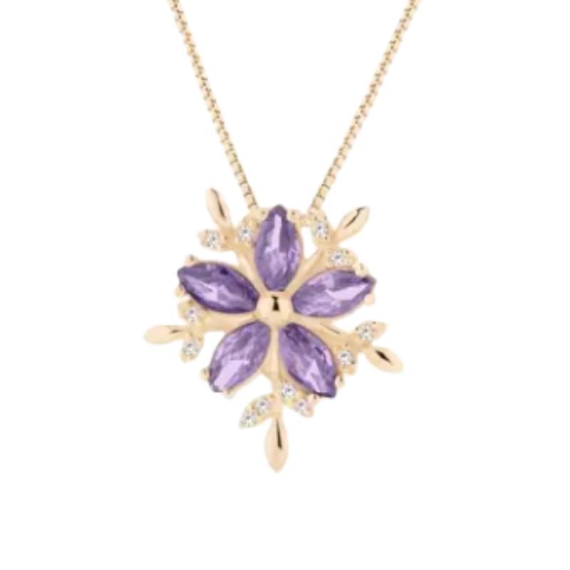 You're cute necklace purple crystal