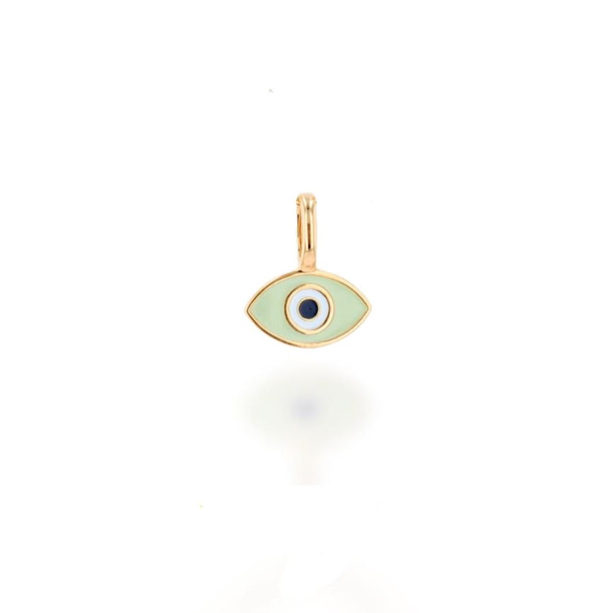 Greek Eye Pendant 14k solid gold
