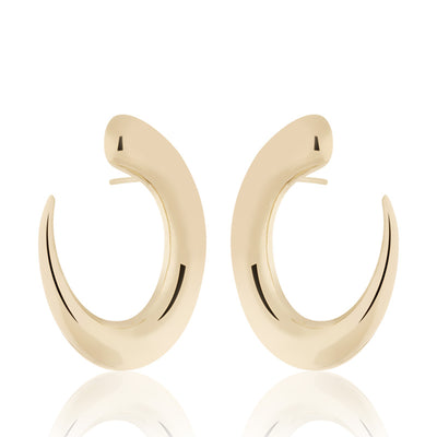 Golden Tapered Eclipse Hoops
