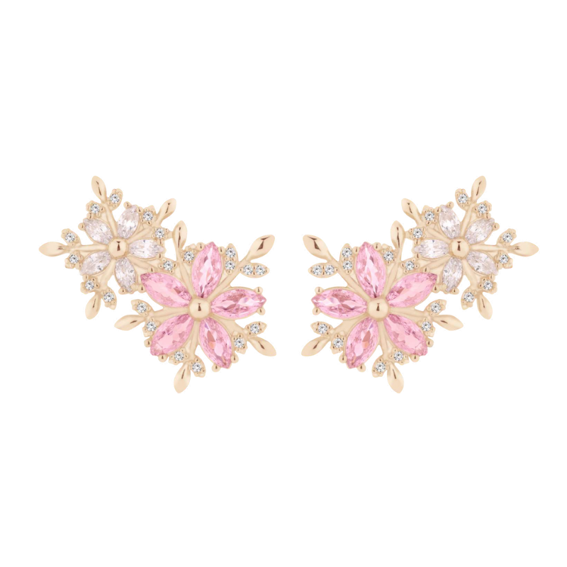 You're cute earring pink crystal