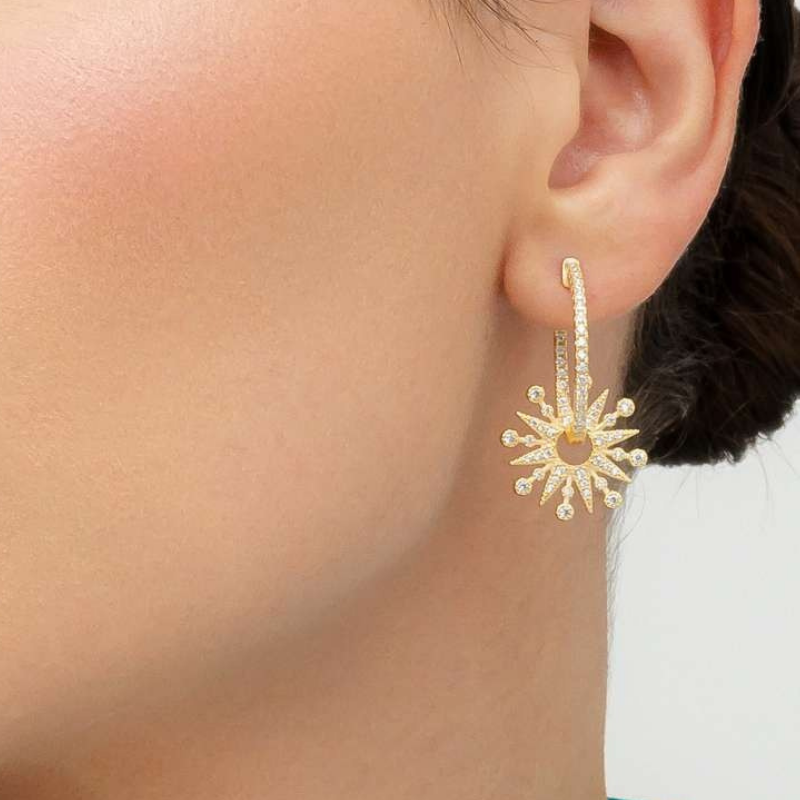 Stary Night Earring in Rhodium