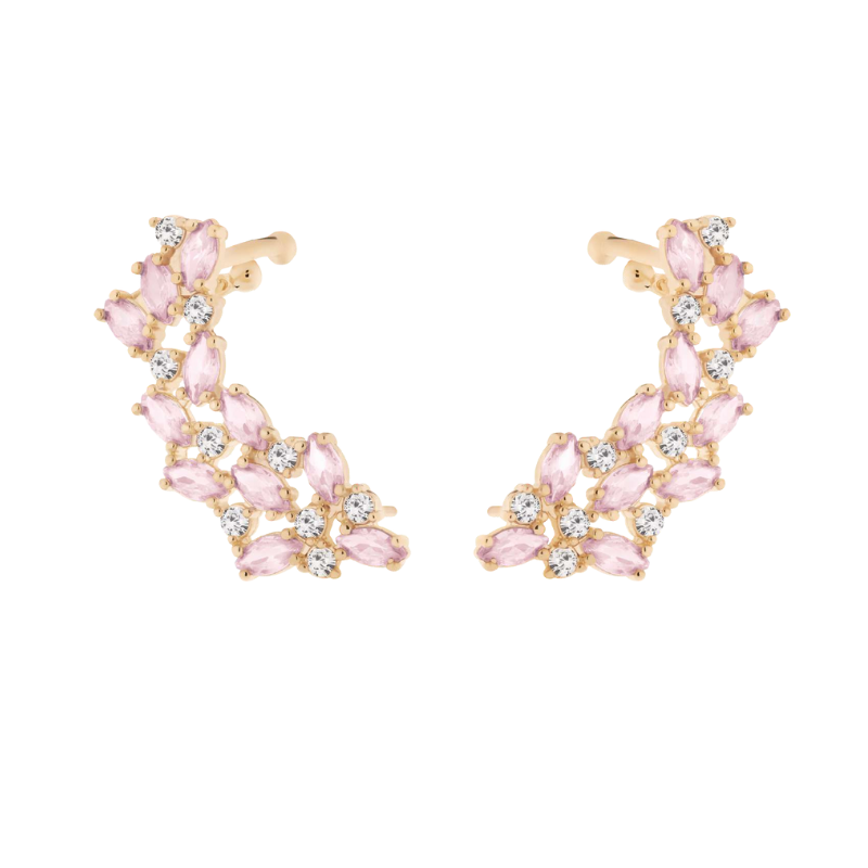 You're cute ear cuff pink crystal
