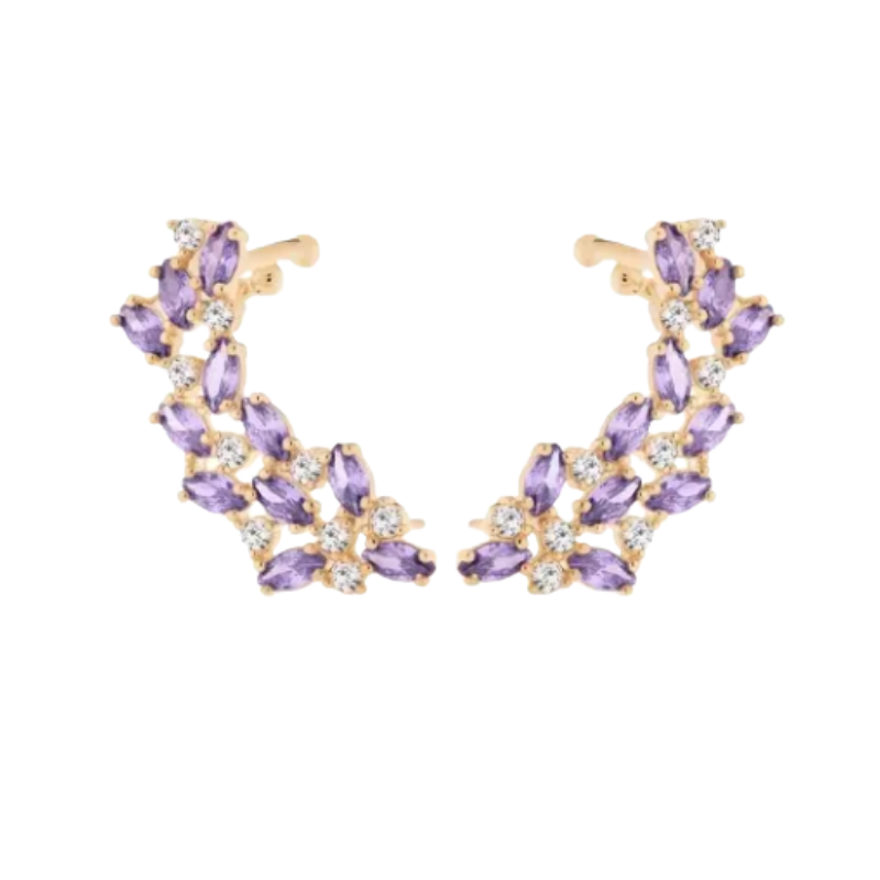 You're cute ear cuff purple crystal