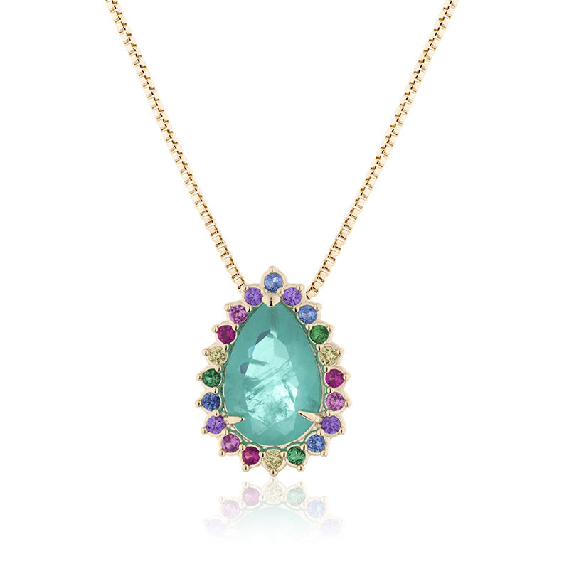 Aqua Confetti Necklace
