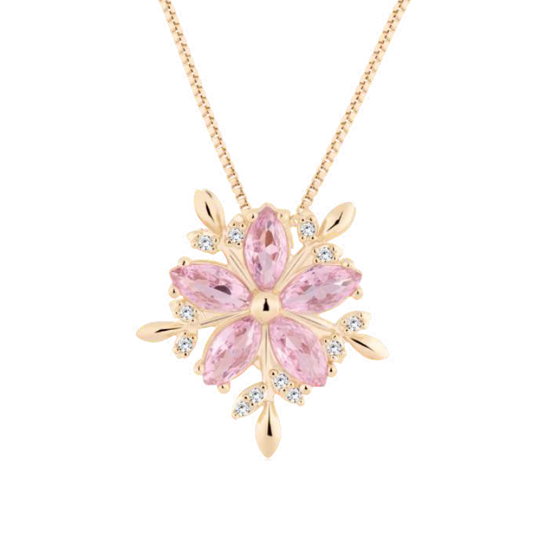 You're cute Necklace pink crystal