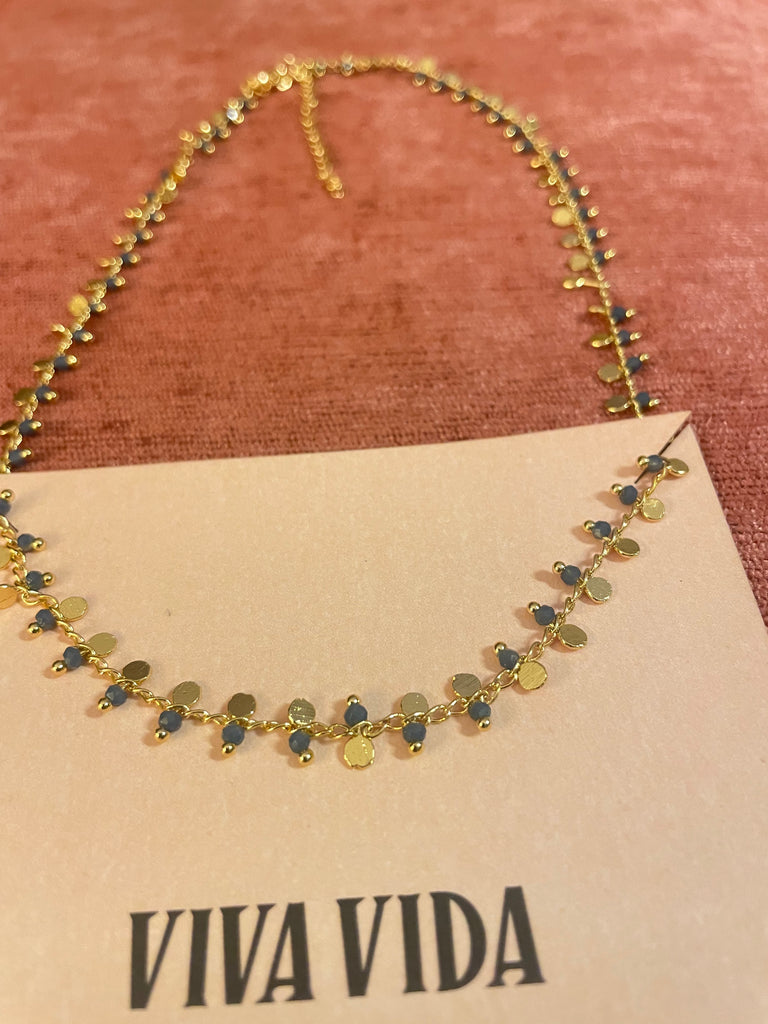 Athena Necklace Droplets of Gem and Gold