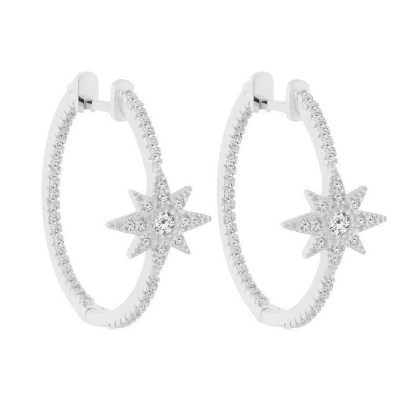 Shine bright Earring in Rhodium