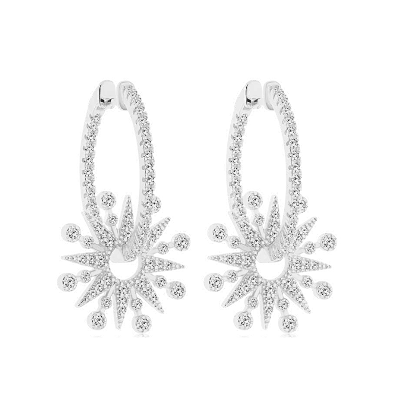 Stary Night Earring in Rhodium