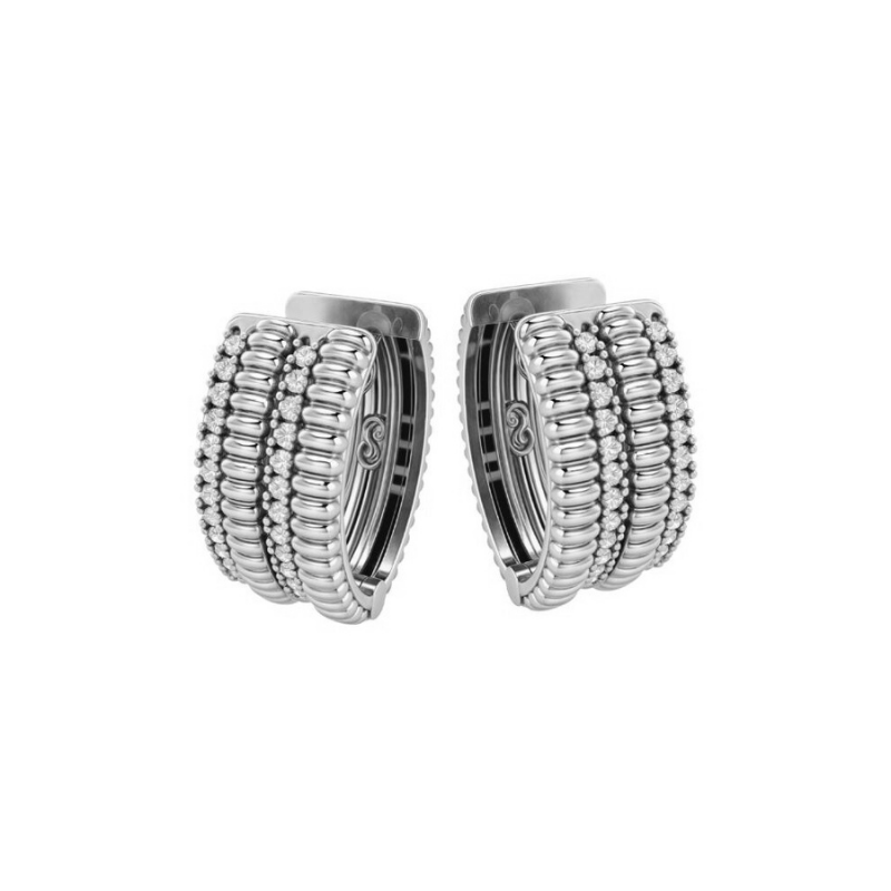 Maria Earring in Rhodium