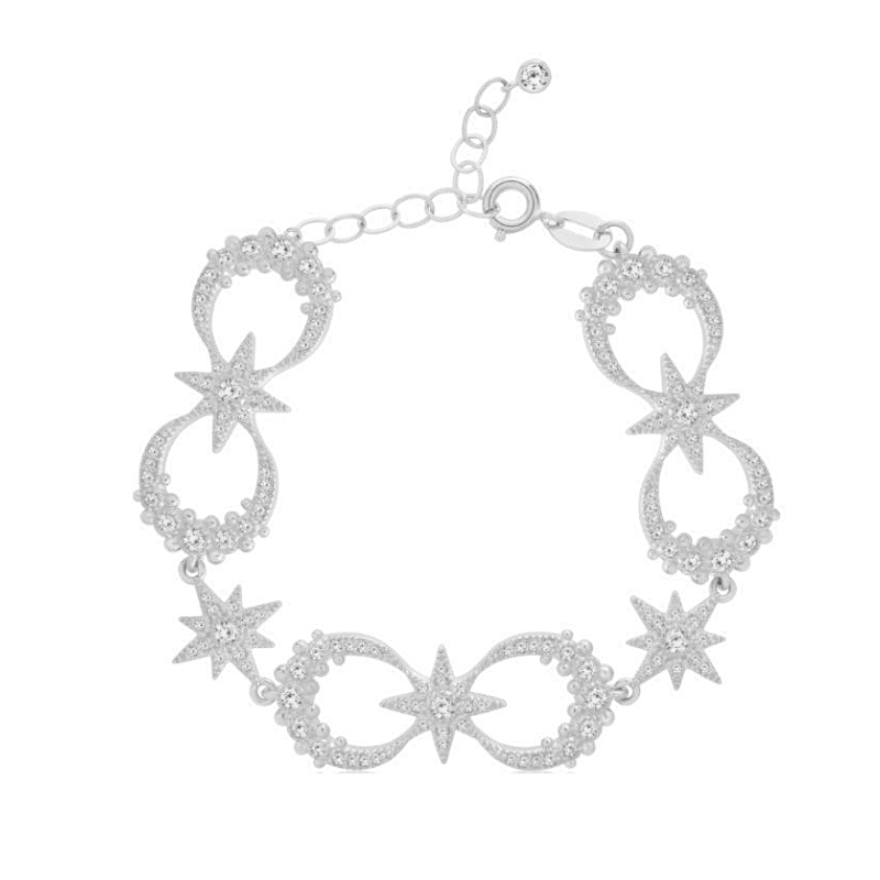 Shine bright bracelet in Rhodium