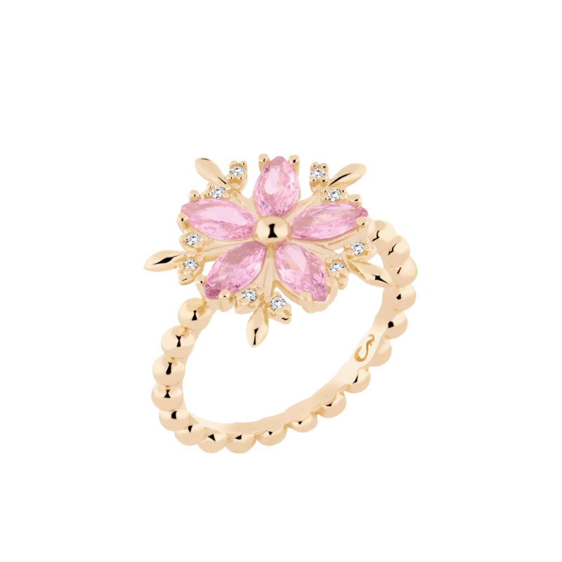 You're cute ring pink flower