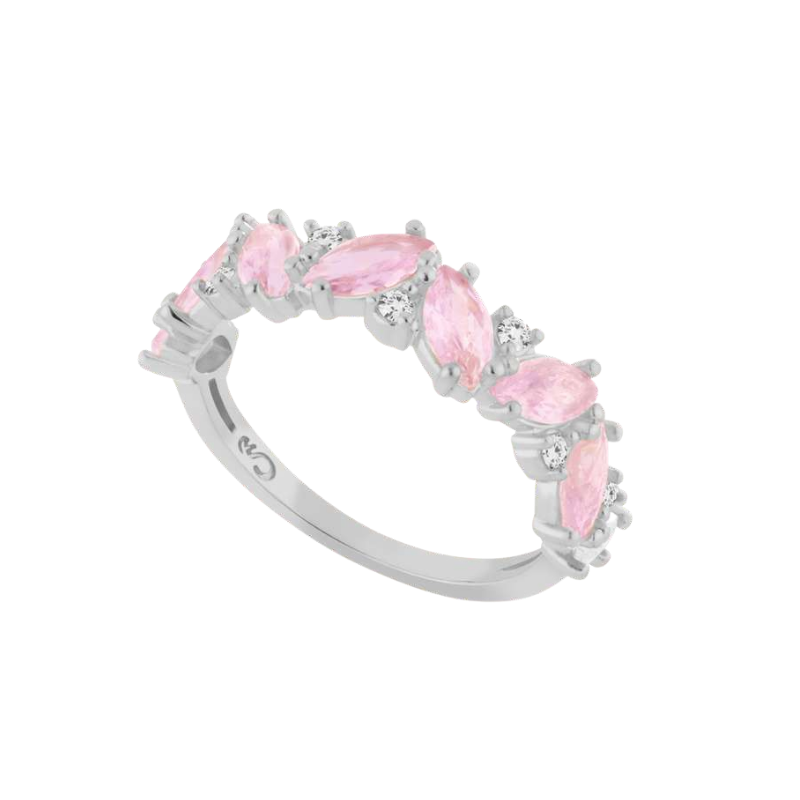 You're cute ring pink crystal