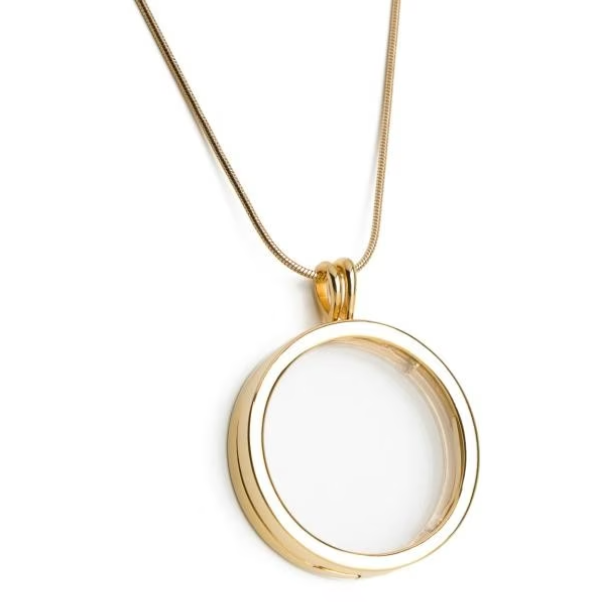 Circle and CZ stone filled pendant