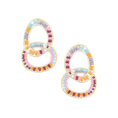 Colored beaded earrings