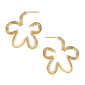 Open flower beaded earrings