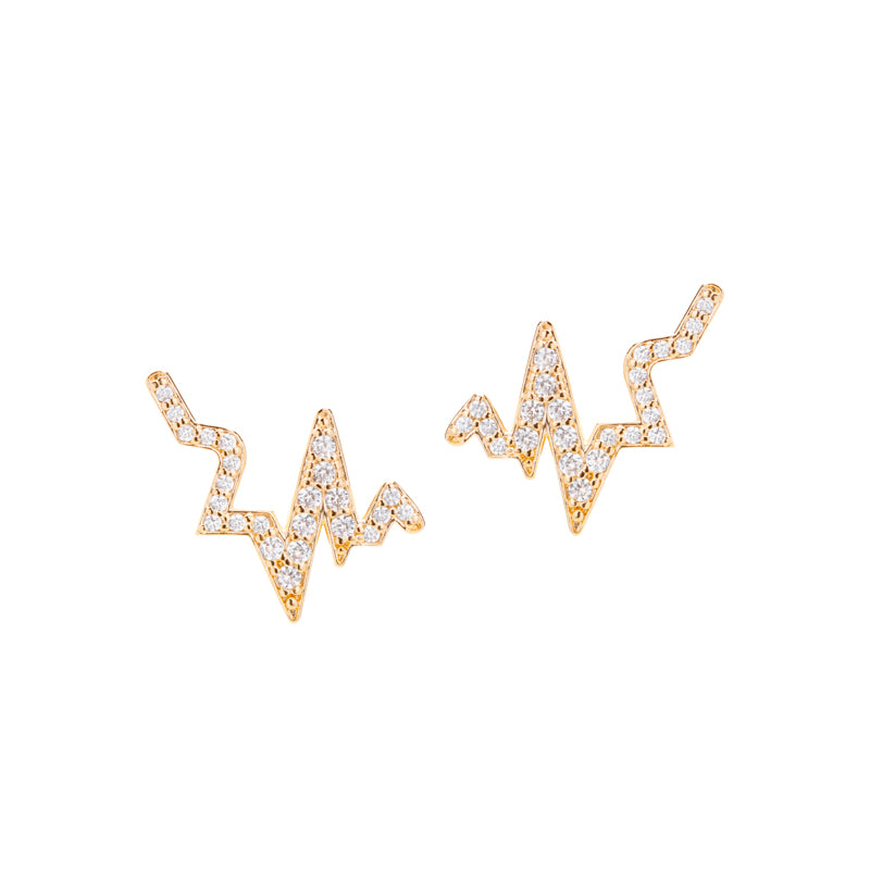 Heart beat earrings