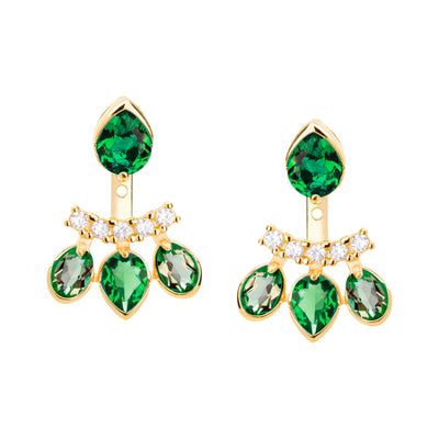 Eliza Green Backpost Earrings