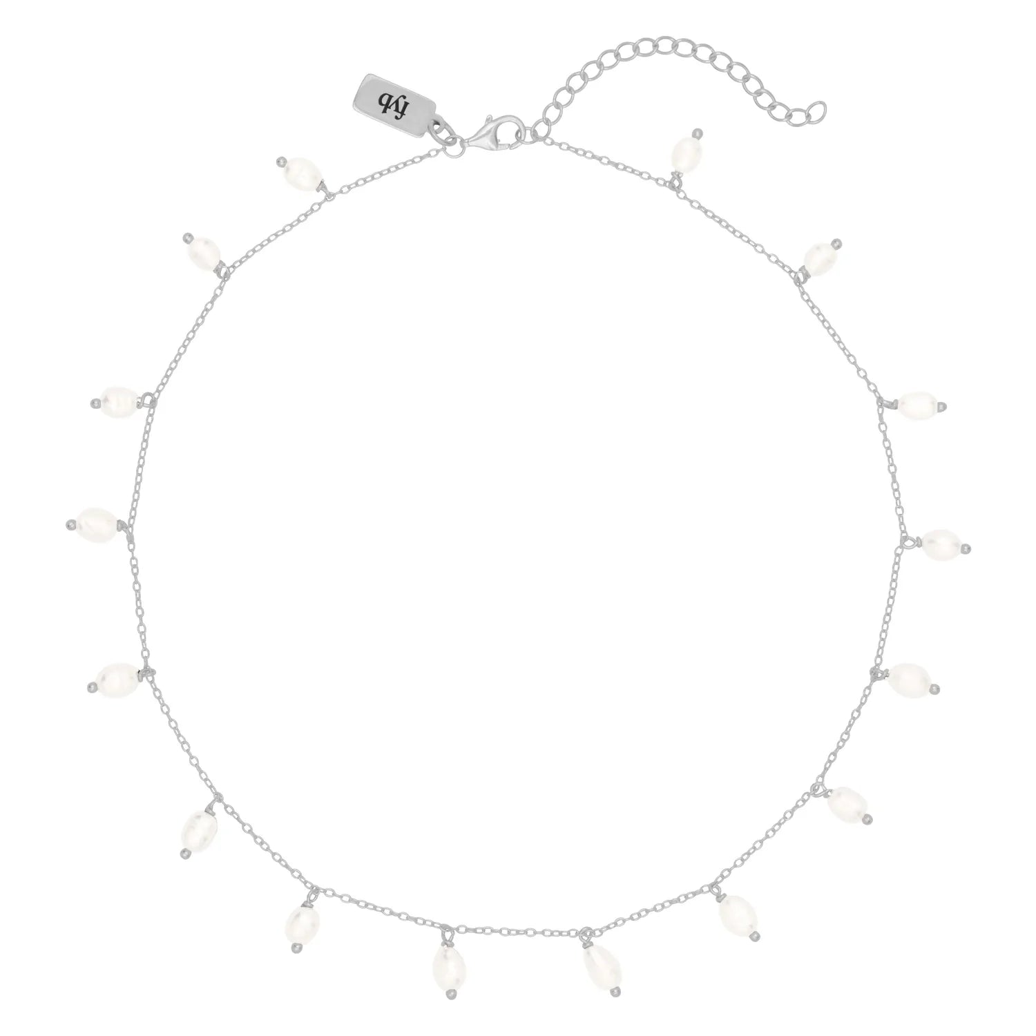 Pearl Station Choker Necklace