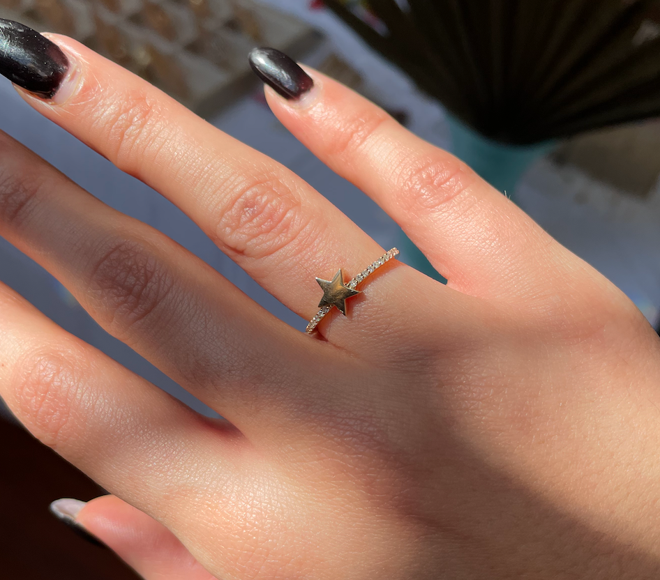Star Ring 14k solid gold