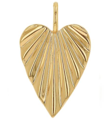 Heart pendant 14k solid gold