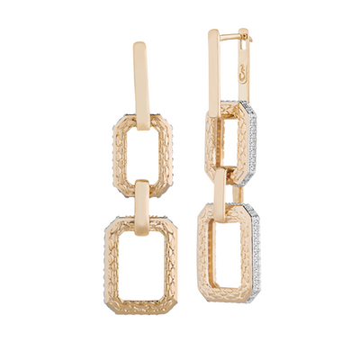 Drop chain earrings