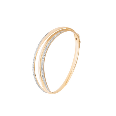 Open zirconia bangle