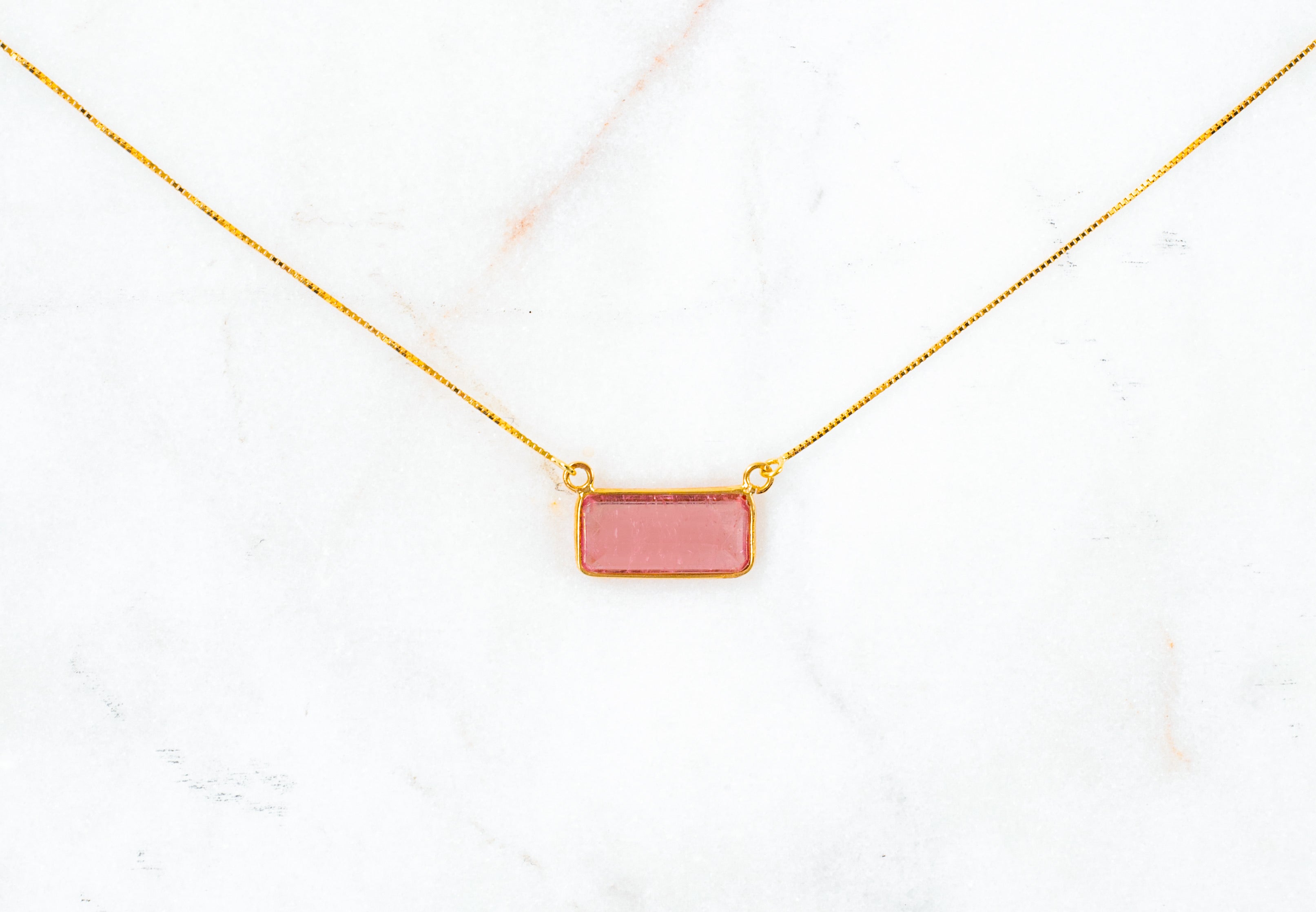 Jana Pink Tourmaline Necklace 18k solid gold